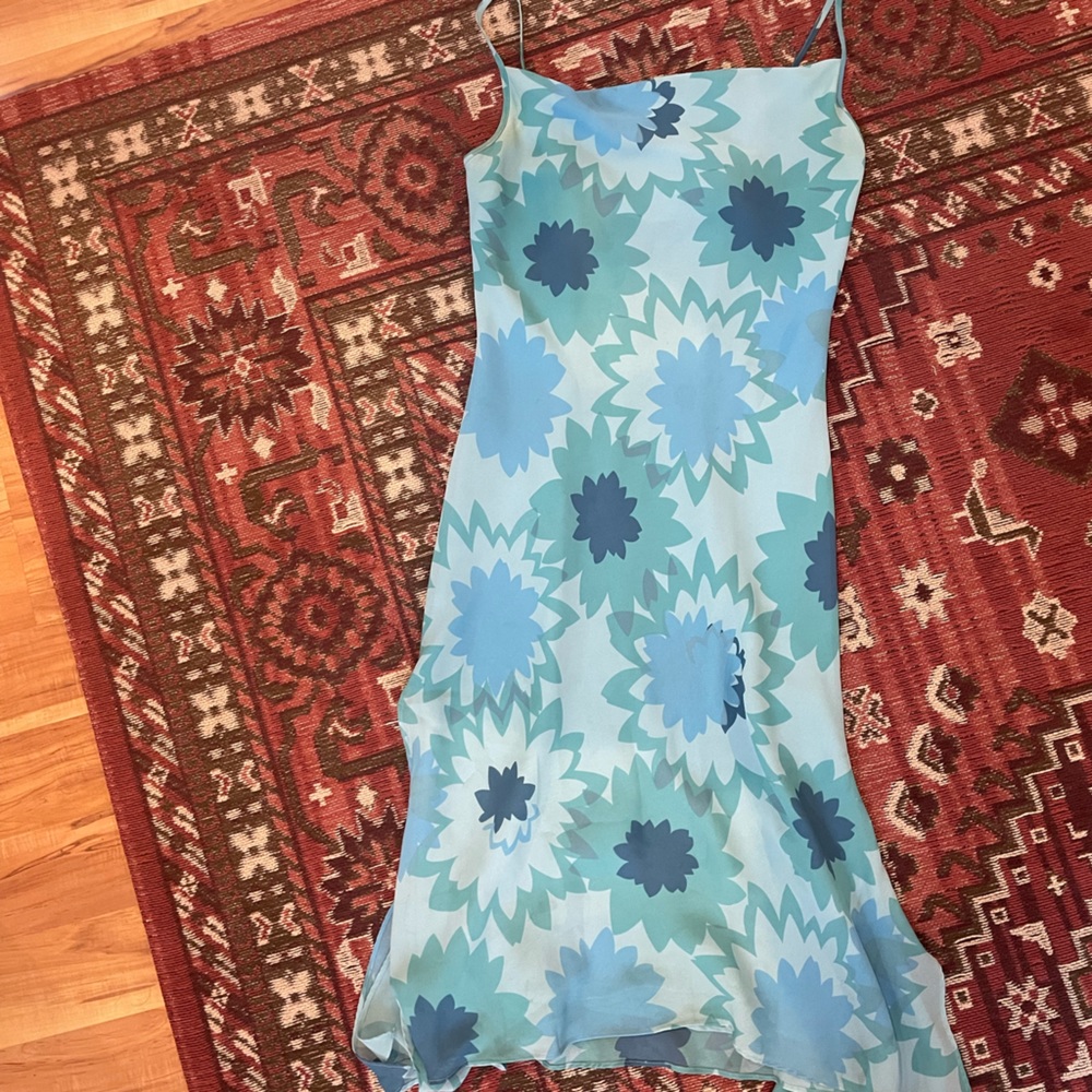 Express Blue Midi Dress Y2K